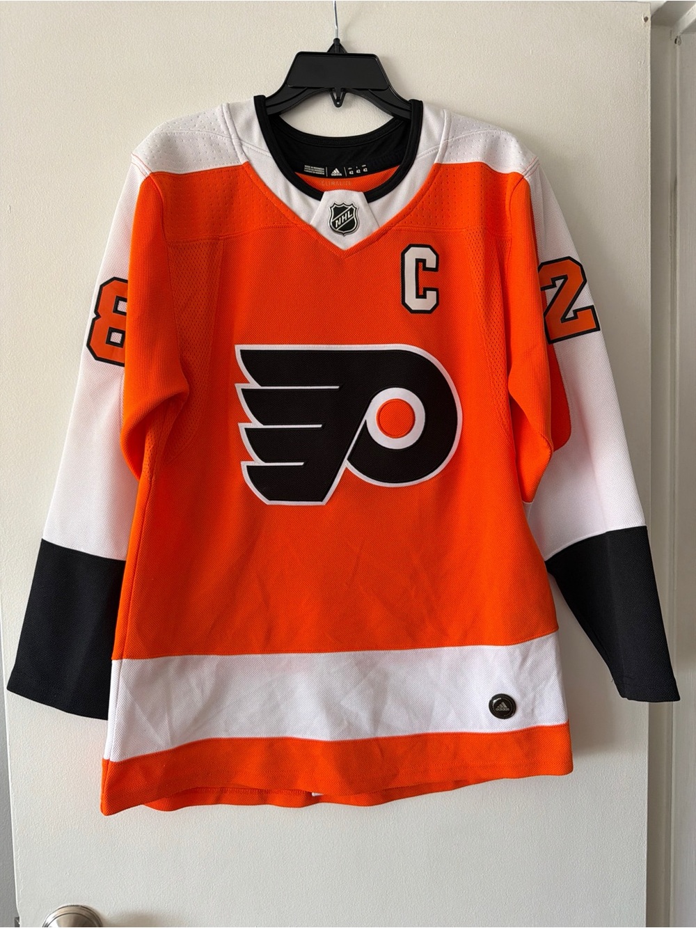 Adidas NHL Philadelphia Flyers Giroux Jersey Men 42 XXS XS Women S Fight Strap
